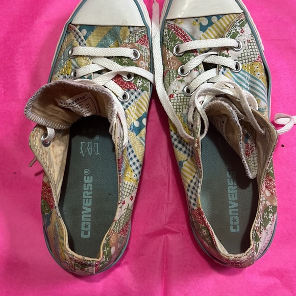 Ladies patchwork Converse tennis shoes - Picture 12 of 16